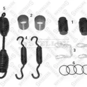 р/к торм.колодки !6x штампованный суппорт (пруж+пальцы+вт) ROR TE9000/9300 оси (B,Q,Z) 85-10804-SX STELLOX