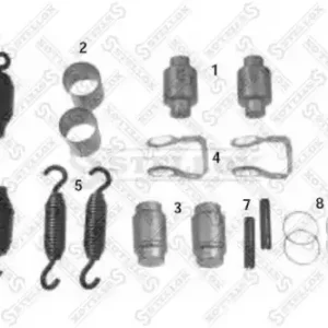р/к торм. колодки !(мр) 3пружины+2+2ролики+2втулки+о-кольца ROR T,U,TH,TM оси (B,Q,Z) 85-10801-SX STELLOX