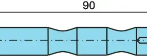 палец пружины торм.колодки !12x90 BPW (открытое исполнение) 03.001.08.05.0