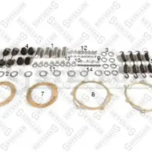 р/к тормозной колодки (на ось) !(бм) прокл,р/к пальцев, роликов, пружины SAF 8130->02.8 85-10811-SX STELLOX