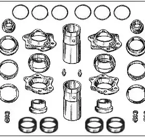 р/к торм. вала! (мпр) на ось 2втул(бронз),6втул,4крыш,8пыльн,2хомута,2шайбы,4стопораBPW 711700 ERREVI