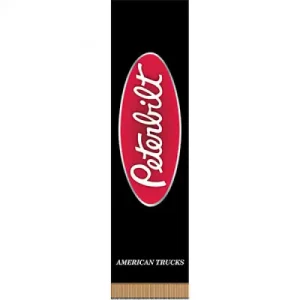 ВЫМПЕЛ ПРЯМОУГОЛЬНЫЙ PETERBILT ФОН ЧЕРНЫЙ (200Х55) ЦВЕТНОЙ (1ШТ) SKYWAY S05101095