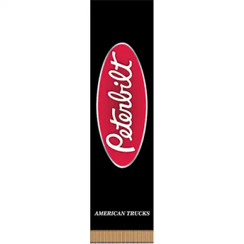 ВЫМПЕЛ ПРЯМОУГОЛЬНЫЙ PETERBILT ФОН ЧЕРНЫЙ (200Х55) ЦВЕТНОЙ (1ШТ) SKYWAY S05101095