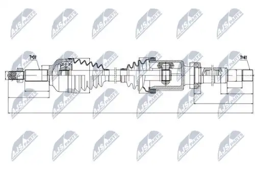 Вал приводной в сборе NTY NPW-FR-074
