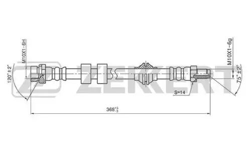 Шланг тормозной передний Ford Focus 98- BS9386 ZEKKERT