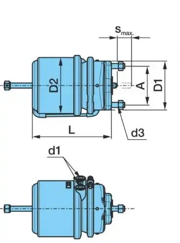 энергоаккумулятор !правый для дисковых тормозов T20/24BPW 05.444.43.01.0