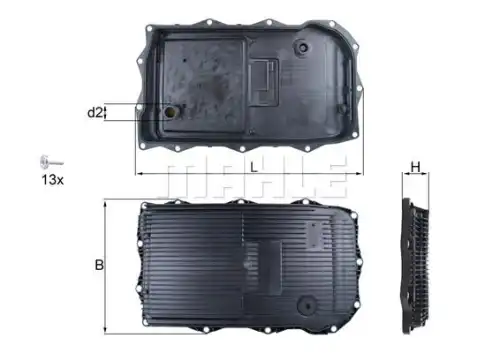 Поддон картера КПП MAHLE HX184KIT