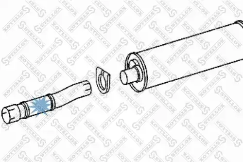 труба глушителя ! плечи 300+1260+260 Omn MB 615 82-03612-SX STELLOX