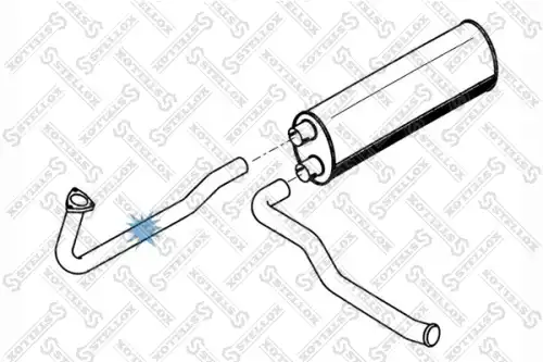 труба глуш.(прием.)!треуг.фланец плечи 600+270+300 3-изгMAN L2000 6/8/9/10 D0824FL/LFL 82-03665-SX STELLOX