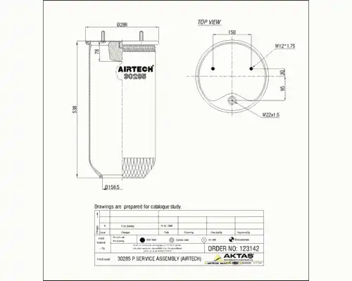 Пневмоподушка AIRTECH 30285P