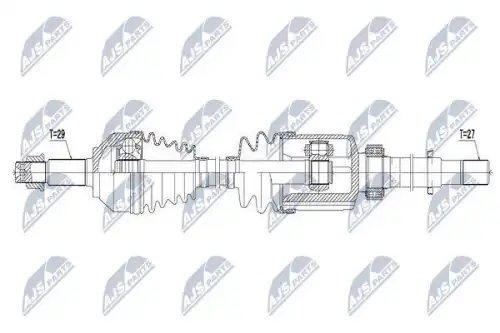 Вал приводной в сборе NTY NPW-NS-062