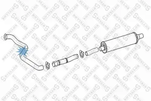 труба глушителя приемная !5-изг Omn MB Vario 512-815 OM904 82-03650-SX STELLOX