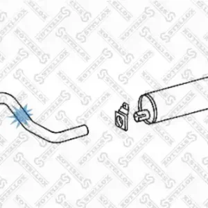 труба выхлопная !(пара 82-03641-SX)передняя без фланца Omn MB 207-410D 82-03643-SX STELLOX