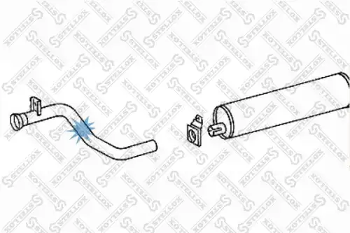 труба выхлопная !(пара 82-03641-SX)передняя без фланца Omn MB 207-410D 82-03643-SX STELLOX