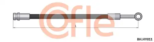 шланг тормозной передний левый! L=435 Hyundai Terracan 2.5 TD/2.9 CRDI/3.5 V6 01>