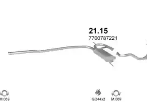 08.653, ТРУБА ГЛУШИТЕЛЯ ПРОМЕЖУТОЧНАЯ POLMOSTROW, ПОЛЬША