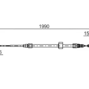 Трос ручного тормоза BOSCH 1 987 477 854