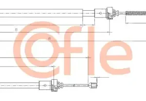 Трос ручного тормоза COFLE 92.10.6893