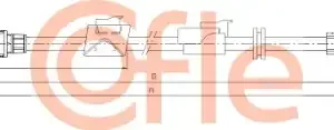 Трос ручного тормоза COFLE 92.11.5497