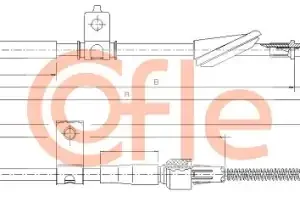 Трос ручного тормоза COFLE 92.17.5047