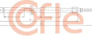 Трос ручного тормоза COFLE 92106795
