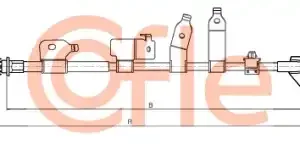 Трос ручного тормоза COFLE 92.17.1092