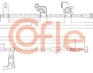Трос ручного тормоза COFLE 92.17.5066