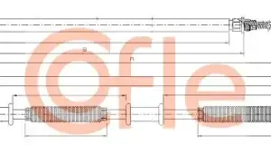 Трос ручного тормоза COFLE 92.12.0709