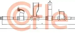 Трос ручного тормоза COFLE 92172582