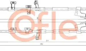 Трос ручного тормоза COFLE 92.10.5386