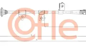 Трос ручного тормоза COFLE 92176026
