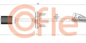 Трос ручного тормоза COFLE 92.10.4670
