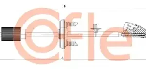 Трос ручного тормоза COFLE 92106238