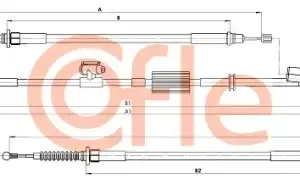 Трос ручного тормоза COFLE 92.11.5841