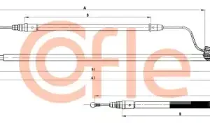 Трос ручного тормоза COFLE 92115843