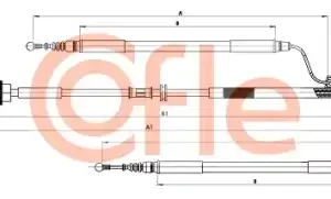 Трос ручного тормоза COFLE 92.11.5844