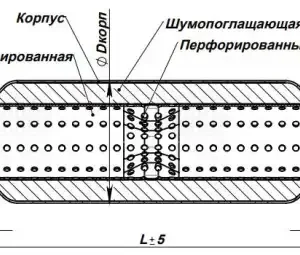 пламегаситель! стронгер с перфорированным диффузором 55х83 L400 ESM 55400D TRIALLI