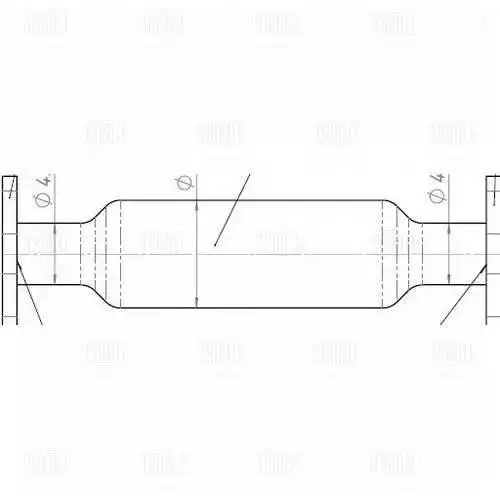 ECP 0512 Труба соед. алюм. (вставка вместо кат-ра) для а/м Daewoo Nexia (95-) со стронгером (ECP 051 TRIALLI