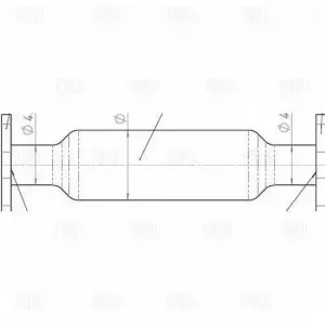 Труба соед. алюм. (вставка вместо кат-ра) для а/м Chevrolet Lacetti (04-) со стронгером (EC ECP 0513 TRIALLI