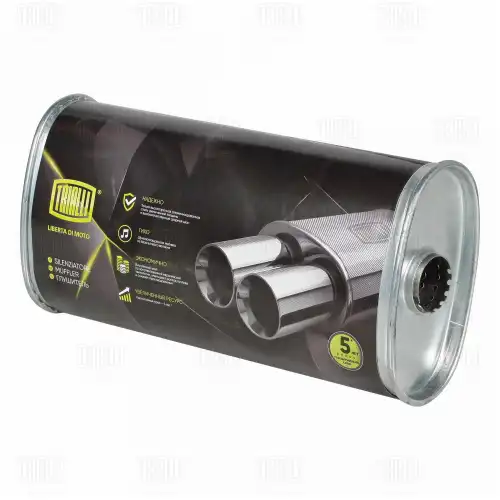 глушитель универсальный! (овальный) 131х221, L445, d50 EMM 3602 TRIALLI