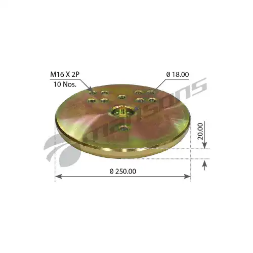 плита стакана пневмоподушки! 881MB/4881MB D250 M16x2-10Nos BPW 300.519 MANSONS