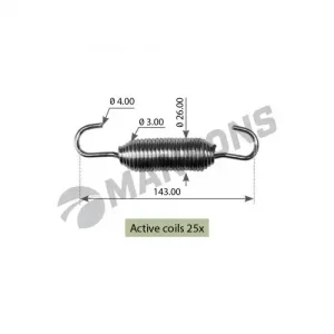 Пружины барабанных тормозных колодок MANSONS SPR001