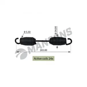 Пружины барабанных тормозных колодок MANSONS SPR0013