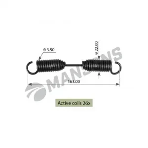 Пружины барабанных тормозных колодок MANSONS SPR0026