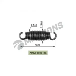Пружины барабанных тормозных колодок MANSONS SPR0027
