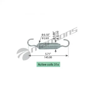Пружины барабанных тормозных колодок MANSONS SPR0042
