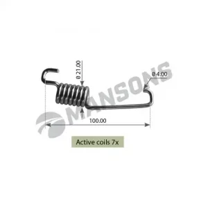 Пружины барабанных тормозных колодок MANSONS SPR005