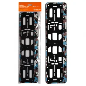 рамка под номерной знак! камуфляж ''Амёба'', рамка-книжка, цвет син./сер./черн. ADFC003 AIRLINE