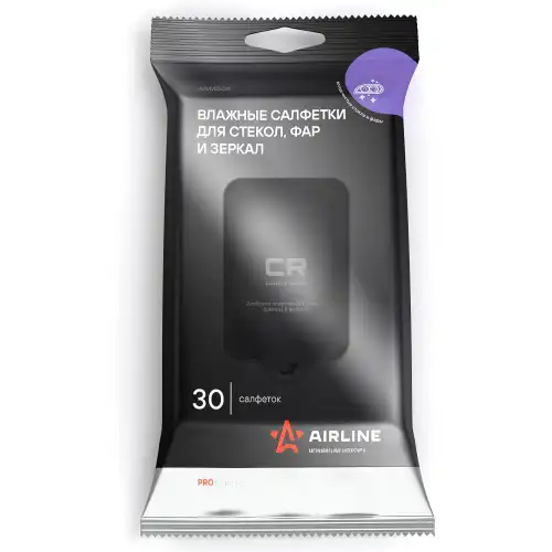 Влажные салфетки стекло AIRLINE ANMS04 30 шт.