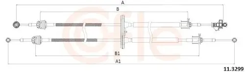 Трос коробки переключения передач (КПП) COFLE 92.11.3299